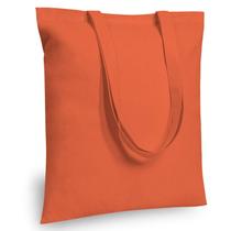 Sacola reutilizável TopDesign de algodão laranja 38 x 40,6 cm, pacote com 24