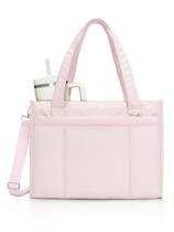 Sacola RHDZO Puffer Work para mulheres com laptop de 15,6" rosa Sacola RHDZO Puffer Work para mulheres com laptop de 15,6" rosa
