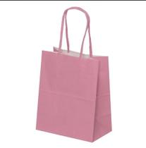 Sacola Sacolinha Rosa Tuti Fruti Papel 23,5x10x31,5cm Kit Com 100 Unidades Lembrancinha