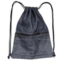 Sacola Saquinho Mochila Artesanal Em Jeans Reforçada Ajustável Sacola Saquinho Mochila Artesanal Em Jeans Reforçada Ajustável