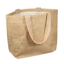 Sacola TBF Jute Burlap Beach ecológica com forro de algodão