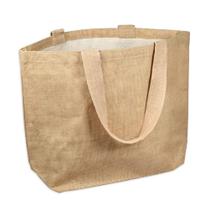 Sacola TBF Jute Burlap Beach ecológica com forro de algodão
