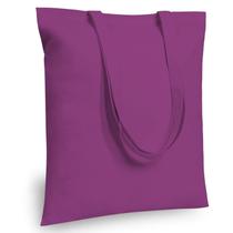 Sacola TopDesign de algodão roxo 38x40,6 cm, reutilizável, pacote com 24 Sacola TopDesign de algodão roxo 38x40,6 cm, reutilizável, pacote com 24