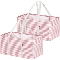 Sacola utilitária LHZK 66x38x33 cm, dobrável, impermeável, rosa