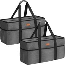 Sacola utilitária LHZK extra grande com tampa com zíper, pacote com 2 unidades