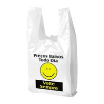 Sacola Uzzi Branca Volte Sempre 38x48 Suporta 4kg - Embalagem com 1000 Unidades