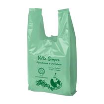 Sacola Uzzi Verde Volte Sempre 30x38 Suporta 3kg - Embalagem com 1000 Unidades