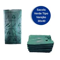 Sacola Verde Tipo Varejão 30x40 Fardo 5 kg