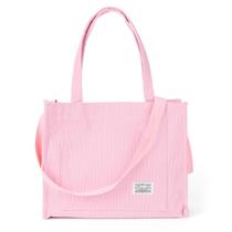 Sacola Vintage Valleycomfy - Veludo Cotelê Rosa para Mulheres