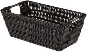 Sacola Whitmor Rattique, prateleira pequena preta 29x17x11 cm