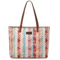 Sacola Wrangler Aztec Canvas com pulseira de couro WG53-8112BR Sacola Wrangler Aztec Canvas com pulseira de couro WG53-8112BR