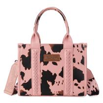 Sacola Wrangler Cow Print para mulheres, bolsa ocidental rosa Sacola Wrangler Cow Print para mulheres, bolsa ocidental rosa