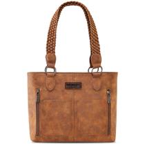 Sacola Wrangler WG78-G8317BR para mulheres, tipo couro Sacola Wrangler WG78-G8317BR para mulheres, tipo couro