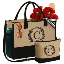 Sacola YOOLIFE Jute Initial 43x34x17cm Alça removível Sacola YOOLIFE Jute Initial 43x34x17cm Alça removível