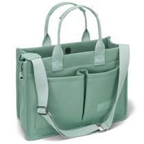 Sacola ZHMO de lona grande para mulheres com bolsos e alça de ombro Sacola ZHMO de lona grande para mulheres com bolsos e alça de ombro