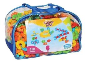 Sacolão Brinquedo De Peças De Montar Super Elos 350 Peças