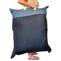 Sacolão Em Retalhos Jeans Grosso Tamanho GG 93x85 Sacolão Em Retalhos Jeans Grosso Tamanho GG 93x85