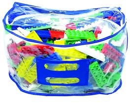 Sacolão Forme E Transforme Com 500 Peças De Encaixe Sacolão Forme E Transforme Com 500 Peças De Encaixe