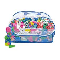 Sacolão Plug Kids Com 1000 Peças De Encaixe Blocos De Montar