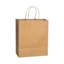 Sacolas De Papel Kraft De Cor Sólida Com Alças 10pcs Embalagem De Doces Para Casamento Sacolas De