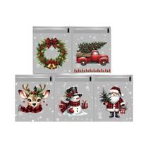 Sacolas De Presente De Natal 50/100 Peças Com Estampa De Floco De Neve, Papai Noel, Rena E Azevinho, Sacolas De Presente De Natal 50/100 Peças Com Estampa De Floco De Neve, Papai Noel, Rena E Azevinho,
