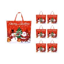 Sacolas De Presente De Natal, Decorações De Papai Noel E Boneco De Neve, 6 Peças, Decoração Para Sacolas De Presente De Natal, Decorações De Papai Noel E Boneco De Neve, 6 Peças, Decoração Para