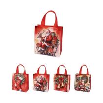 Sacolas De Presente De Natal Do Papai Noel Em TNT Para Decoração De Casa 4/8pçs Embalagem De Natal