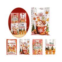 Sacolas De Presente De Natal Em Forma De Homem De Gengibre 10 20 50pcs Sacolas De Biscoito E Doces
