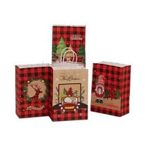 Sacolas De Presente De Natal Papai Noel Para Doces E Biscoitos 4 8 12pcs Suprimentos Para Festa De