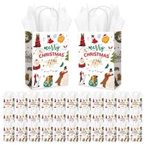 Sacolas de presente de Natal para cães Kolldenn, 36 conjuntos com papel de seda Sacolas de presente de Natal para cães Kolldenn, 36 conjuntos com papel de seda
