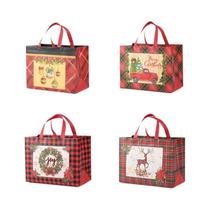 Sacolas De Presente De Natal Reutilizáveis Com Alças Sacolas De Tecido Não Tecido Para Embalagem De