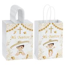 Sacolas de presente GREHUMOR Mi Bautizo First Communion Boy, pacote com 12