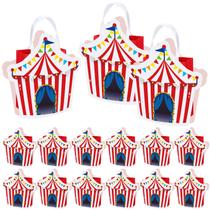 Sacolas de presente Kolldenn, 12 peças, Circus Party Favor, 19 x 15 x 8 cm Sacolas de presente Kolldenn, 12 peças, Circus Party Favor, 19 x 15 x 8 cm