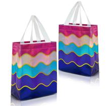 Sacolas de presente Nush Nush Gradient, tamanho médio, conjunto de 12 reutilizáveis Sacolas de presente Nush Nush Gradient, tamanho médio, conjunto de 12 reutilizáveis