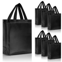 Sacolas de presente Nush Nush Shiny Black, conjunto reutilizável de 30 unidades médias