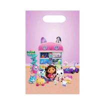 Sacolas De Presente Para Festa De Aniversário Infantil Com Tema De Gatos Da Gabby Dollhouse, 10-100