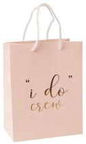 Sacolas de presente Partay Shenanigans I Do Crew Baby Pink, pacote com 12