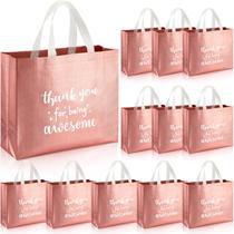 Sacolas de presente reutilizáveis Sanwuta, 12 peças, ouro rosa, 31x12x28 cm Sacolas de presente reutilizáveis Sanwuta, 12 peças, ouro rosa, 31x12x28 cm