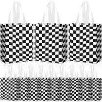 Sacolas de presente Supervitae Checkered Racing Race Car, pacote com 24