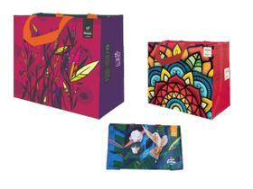 Sacolas de Ráfia Ecobag 1 Grande 1 Média 1 Mini Sortido B4U