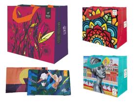 Sacolas de Ráfia Ecobag 1 Grande 2 Média 2 Mini Sortido B4U