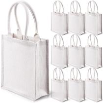 Sacolas de serapilheira Saintrygo, 10 peças, reutilizáveis, 28x24x10cm, brancas