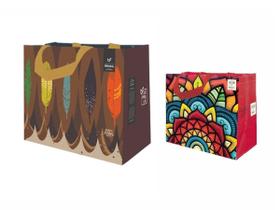 Sacolas Ecobag de Ráfia 1 Grande 1 Média Sortido B4U