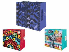 Sacolas Ecobag de Ráfia 1 Grande e 2 Médias Sortido B4U