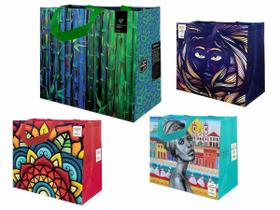 Sacolas Ecobag de Ráfia 1 Grande e 3 Médias Sortido B4U