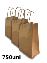 Sacolas em Kraft liso - Tamanho Único - 15x18x7cm - 750uni