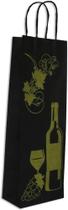 Sacolas para vinho Kraft Vinho Fino 39x13,5x8cm 10 unidades