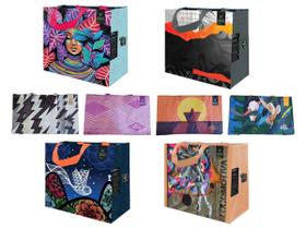 Sacolas Ráfia Reutilizáveis Média e Mini Sortido (4 de cada)