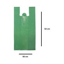 Sacolas Reciclada Verde 40x50 Fardo 5kg - PLASTIPLAN