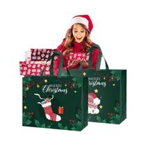 Sacolas Reutilizáveis Dobráveis De TNT 1 2 4 Peças Portáteis Para Embalagem De Presentes De Natal E
